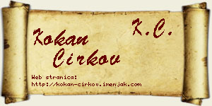 Kokan Ćirkov vizit kartica